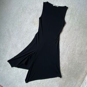 Diane von Furstenberg Asymmetric Sleeveless Black Dress Y2K Minimalist DVF